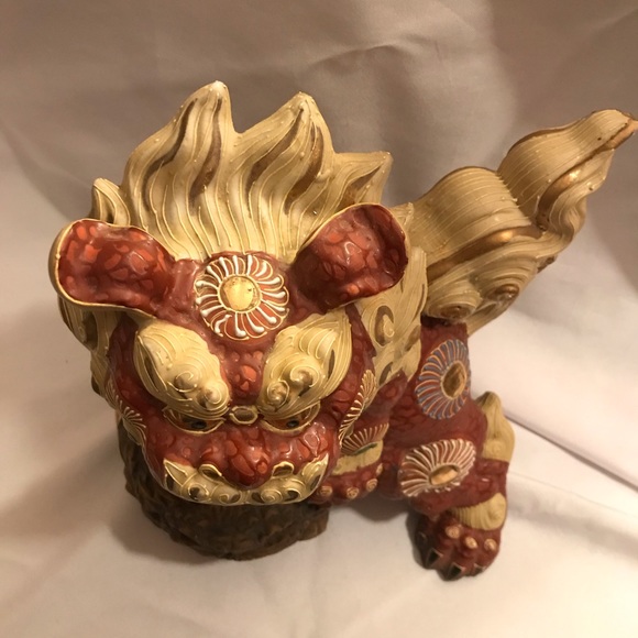 VTG Satsuma Porcelain Komainu Foo Dog Lion - Picture 7 of 16